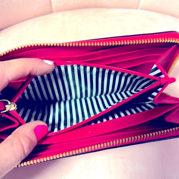 NWOT, Authentic Kate Spade 100% leather Pink Ruby Wallet, excellent condition. - Picture 8 of 11